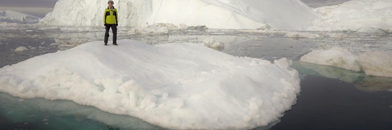 Denis Loctier on an iceberg in Ilulissat, Greenland