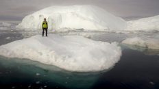 Denis Loctier on an iceberg in Ilulissat, Greenland